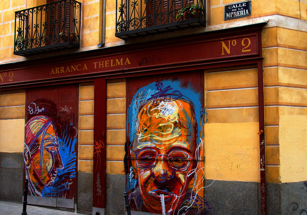 Murales y arte urbano en el Barrio de las Letras Madrid