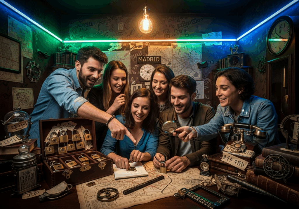 Escape room en Madrid, uno de los planes divertidos para grupos de amigos